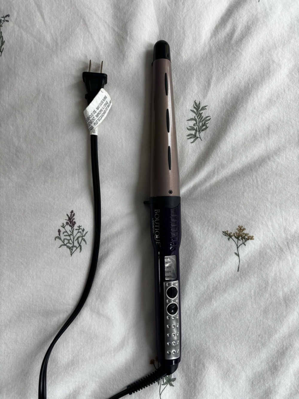 Boutique Conical Curling Wand - Purple and Rose Gold